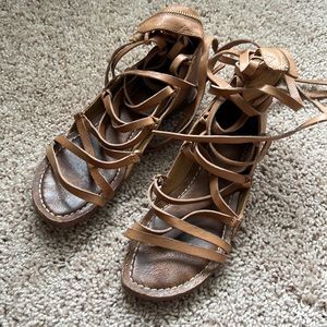 Leather gladiator sandals from Anthropologie. Size 6.5